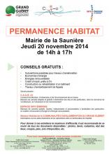 Affiche permanence habitat La Saunière